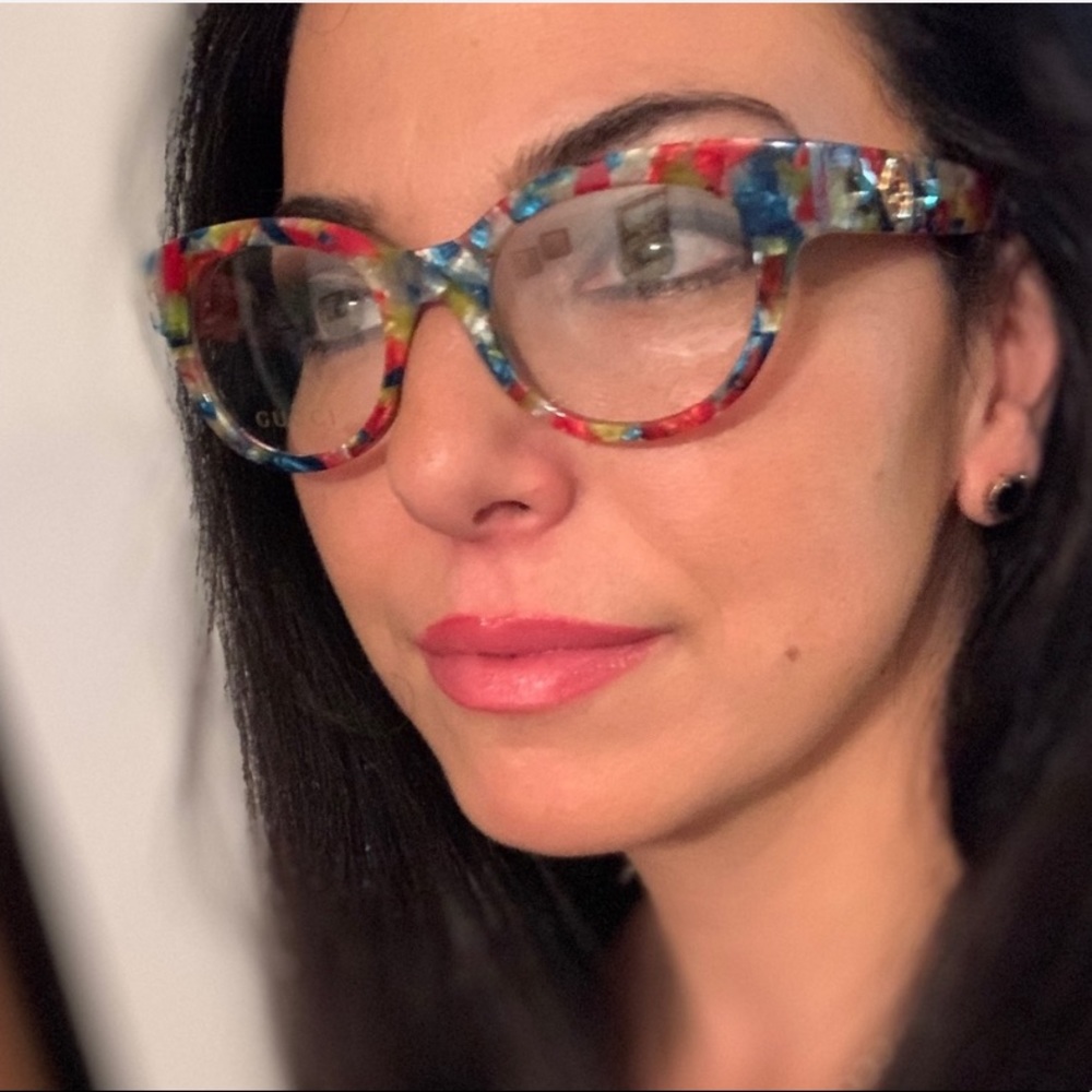 SOLD⛔️Authentic GUCCI 48 tortoise Acetate crystals - Picture 1 of 8